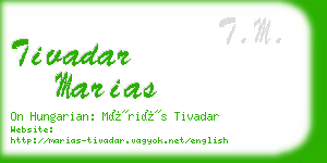 tivadar marias business card